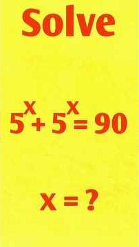 A Very Nice Exponential Problem | Math Shorts | #maths #shorts #shortvideo