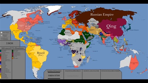 【历史地图】世界历史地图演变:每年(200000BCE～2016AD)「The Historical Map of the World」