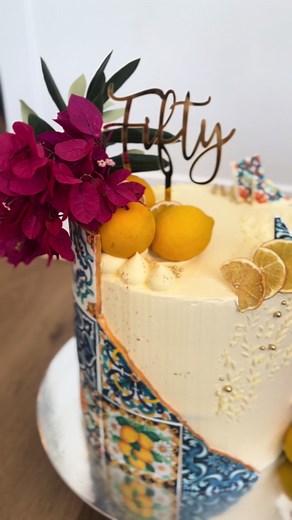 Vintage alla Siciliana: Beautiful 8” Red Velvet Cake for a Special 50th Birthday