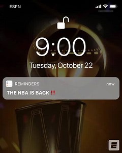 247K views · 1.7K reactions | *Incoming notification*  THE NBA IS BACK ‼️ | ESPN | Facebook
