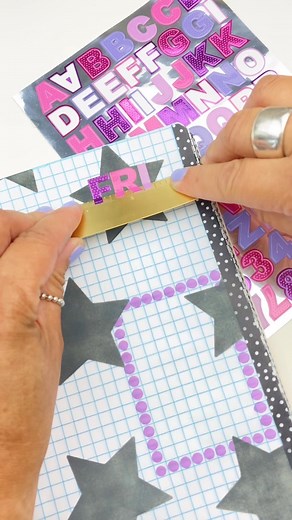 Here is how I get my alpha stickers to line up (for the most part). Take the sticker and place the bottom portion of it onto an acrylic or metal ruler. Use the marks on the ruler to equally space out and line up the stickers evenly. When all the stickers are in place, place the ruler above the layout and press the top of the stickers down. . . . #journalingideas #journalingcommunity #notebooklove #makersgottamake #dailyjournal #journalspread #stationerylover #journalling #journaladdict #journals