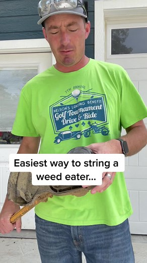 How to string a weed eater in under 3 minutes… #dad #diy #construction #howto #dontknowthename