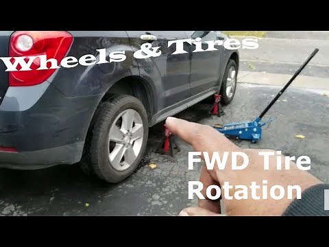 How to Rotate your tires on Front Wheel Drive Car with Jack and 2 Stands