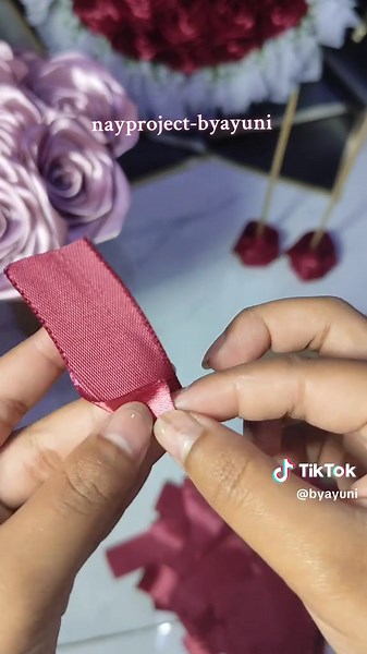 Tutorial Membuat Buket Bunga Pita Satin
