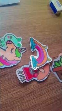 homemade stickers with homemade butterpaper