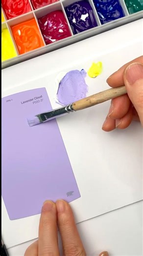 100% #Lavender Color Match Challenge 😱 #shorts #colormixing #paint #art #Purple #white #blue