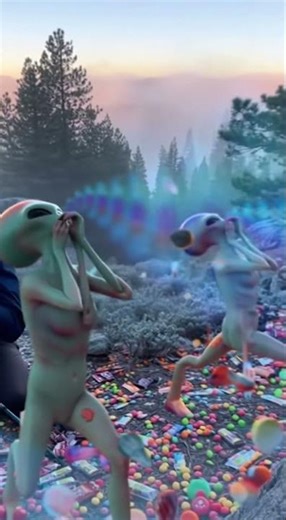 Aliens Land Then Taste Skittles! Cosmic Craving Unleashed!