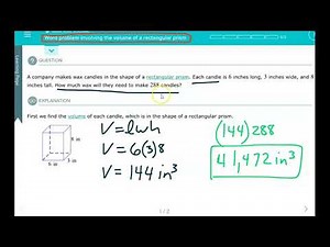 Word problem involving the volume of a rectangular prism