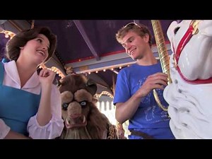 Tommy's Magical Carousel Ride with Beauty and the Beast, Hannah, Mason and Lindsay