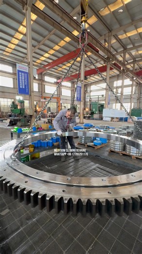 A large slewing bearing with an outer diameter of 2200 mm, gear teeth hardened by quenching, load capacity of 130 tons, priced at USD 6,000 — manufactured by MERYDOM. | Merydom Slewing Bearing