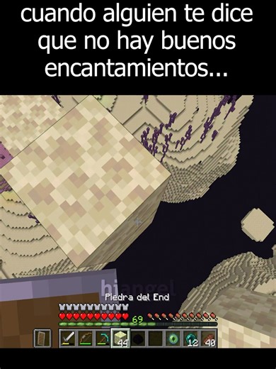cuando alguien te dice que no hay buenos encantamientos #minecraft #minecraftmemes #minecraftbuilds #fyp