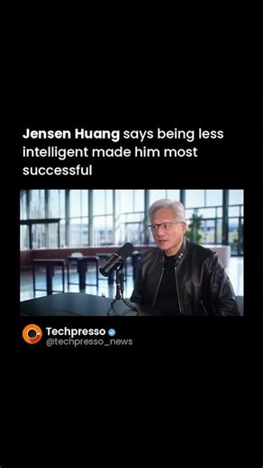 Jensen Huang says being less intelligent made him most successful #Shorts