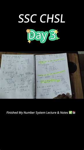 Completed my Number System lecture and notes today 📚✅