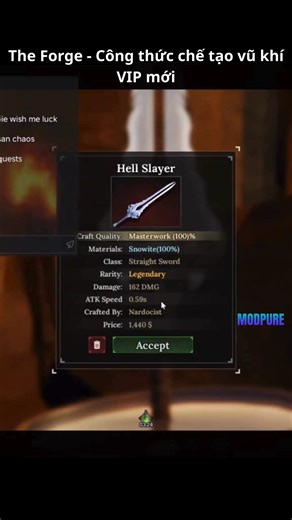 The Forge - Công Thức Chế Tạo Vũ Khí Mới! #theforge #forge #modpure #gameroblox | Modpure