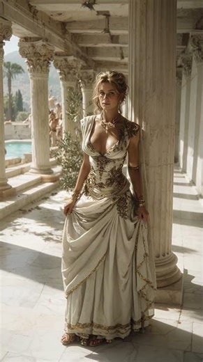 Ancient Roman Noblewoman - Detailed Costume and Jewelry (Historical Fashion Close-Up)