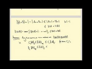 Lie groups and Lie algebras Optional Extra: Matrix norms