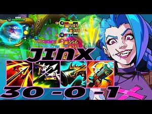WILD RIFT JINX ADC GAMEPLAY | 30 -0 -1 MVP | JINX BUILD RUNES