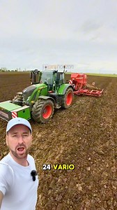 A New FENDT 724 Vario tractor working in a field with Marlon at Rockscape with the Simba Horsch 6m pronto drill seeding spring oats | Pro Horizon Farming Content