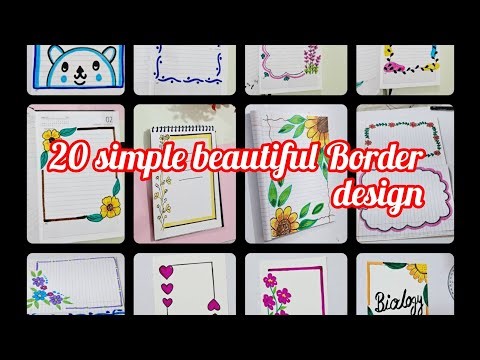 20 simple beautiful border design l assignment Border design l project work design l assignment