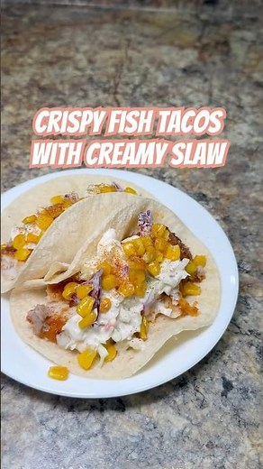 Simple Fish Tacos with Fresh Creamy Slaw