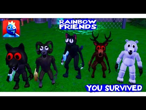 Playing As Deer Ram Cat Bear And Wolf In Rainbow Friends chapter 2 Full Gameplay