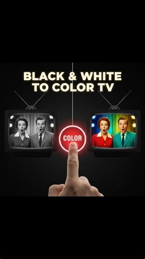The Exact Moment TV Changed From Black & White to Color #facts #shorts
