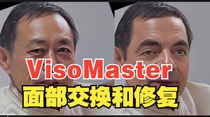 开源免费的VisoMaster0.1.6面部交换和修复面部工具使用教程_哔哩哔哩_bilibili