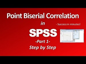Point Biserial Correlation in SPSS (Part 1)