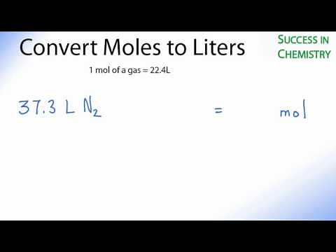 Converting between Liters and Moles using the Factor Label Method