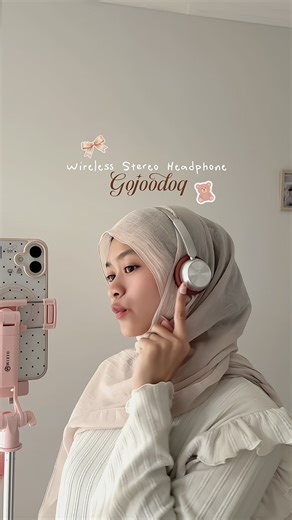 Headphone ala retro stereo 📺⌛️ #gojoodoq #headphones #bluetoothearphone