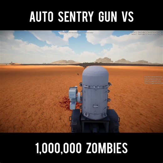 Giant Auto Sentry Gun vs 1,000,000 Zombies - Who will win ?? | The Game Debugger