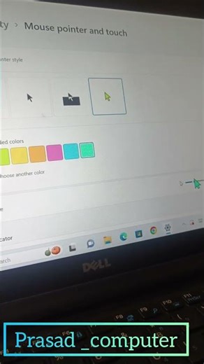 #shorts How to change mouse pointer/ cursor size and colour change
