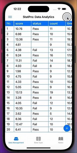 Import & export data in Stat Pro: Data Analytics App