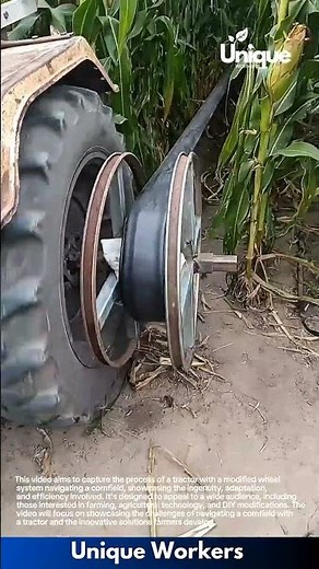 Tractor cornfield modification: navigating the rows