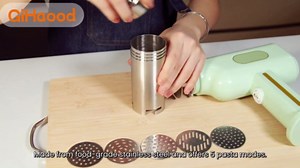 Handheld Electric Pasta Maker, 5-in-1 Cordless Noodle Machine with Molds and Sausage Stuffing Tubes, Portable Automatic Dough Pressing Machine for Homemade Spaghetti and Sausage