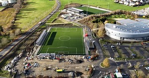 🚁 A quick drone overflight of the new stadium area in Strassen, right next to the Thermes and swimming pool complex. The project is now reaching its final stage, and the transformation of the entire zone is impressive. | John Oesch - Vision Photography