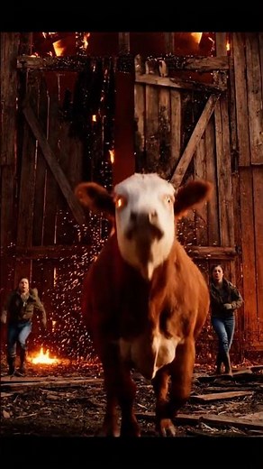 The Cow Who Saved the Burning Barn | Emotional Animal Rescue Story in 4K.
