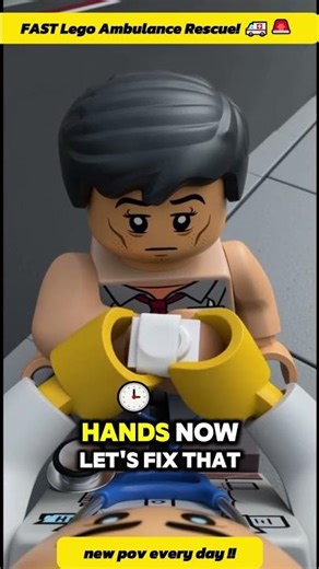 FAST Lego Ambulance Rescue! 🚑🚨 #Shorts #LegoPOV