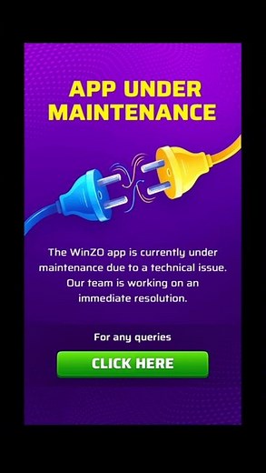Winzo App Under Maintenance Problem