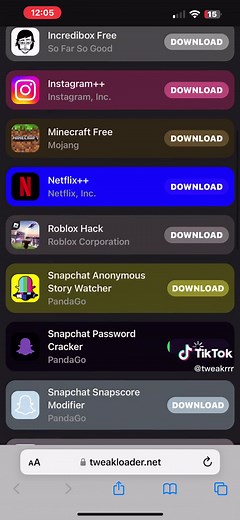 Tweakrr Apps on TikTok