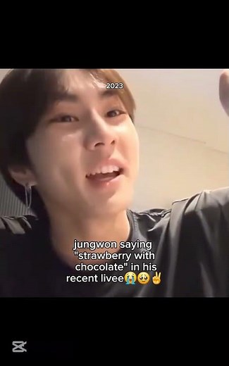 JUNGWON SAYING STRAWBERRY WITH CHOCOLATE IN 2026😭 #jungwon #enhypen#live#trending#fypシ゚viral#shorts