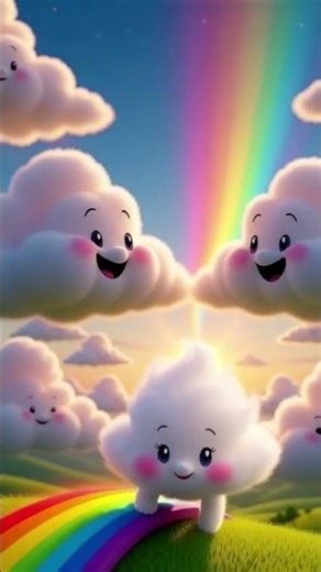 🌟 1. Puffy the Little Cloud Painter – A Magical Kids Story#story