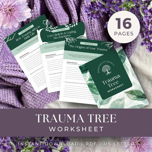 Trauma Tree Worksheet for Emotional Healing, INSTANT DOWNLOAD, Printable Therapy Tool for Personal Growth and Mental Health, PTSD Worksheets - Etsy