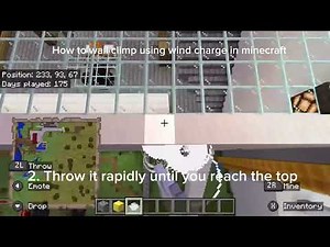 How to wall climb using wind charge in minecraft
