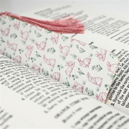 Bunny Bookmark With Tassel for Rabbit Spring Easter Party Favor Book Gift - Etsy