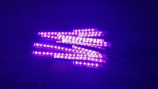 Watch HYBKLER Motorcycle LED RGB Light Strips Kit 12Pcs on Amazon Live