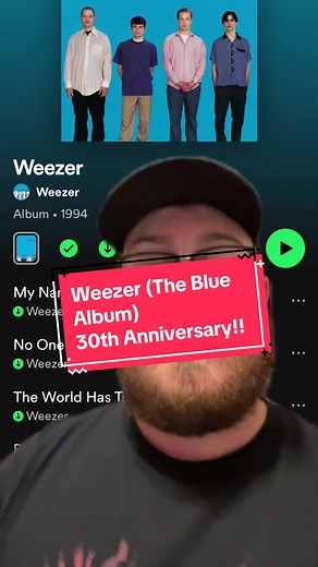 Weezer (The Blue Album) 30th Anniversary!! #weezer #weezerthebluealbum #thebluealbum #riverscuomo #30thanniversary #youjustgotweezered #buddyhollyriff #albumreview #throwbackreview #anniversaryreview #musicreview #musictiktok #music #alternativerock #altrock #alternativemusic #rockmusic #powerpop #poprock #poppunk #emo #nerd #nerdymusic #nerdrock #review #opinions #hottakes #fyp #greenscreen #ricocasek #mattsharp #brianbell #patrickwilson #rockbands #altrocktiktok #alternativetiktok #weezertikto