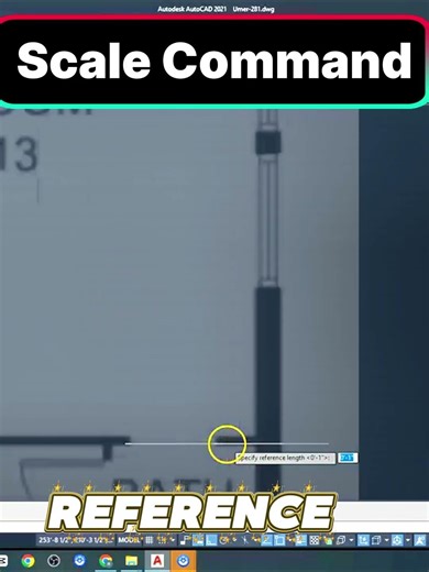 How To Scale Command In AutoCAD Easy And Fast | #autocad | #tricks