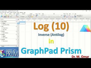Log 10 Inverse Antilog in GraphPad Prism