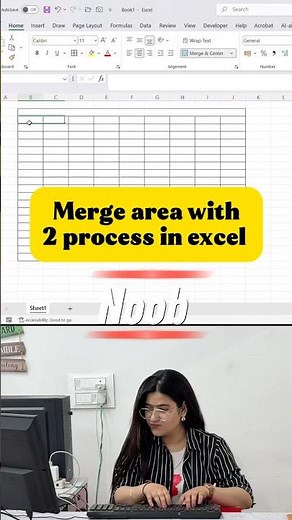 ☑️ Merge data with this trick in Excel #share #trending #excel #like #shareme #sharedlinks #merge